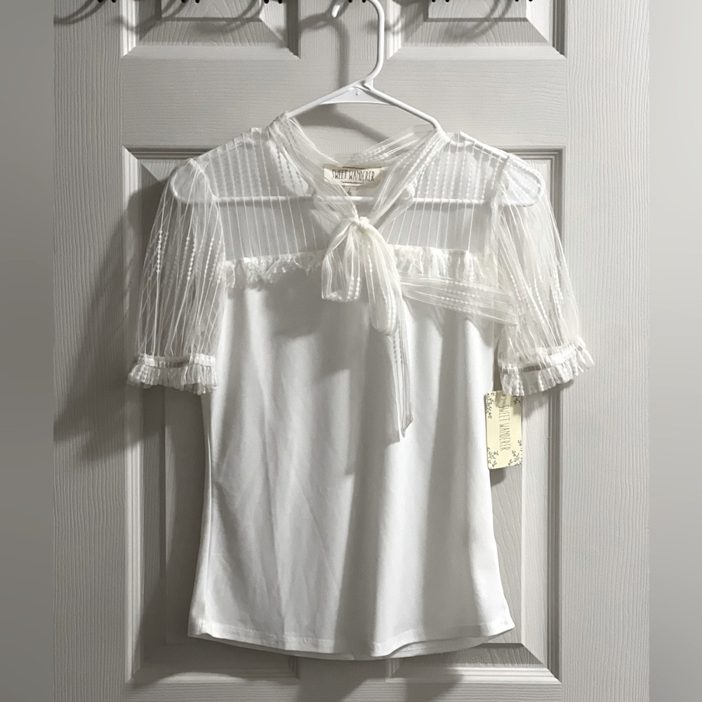 White Feminine/Girly Dress Top